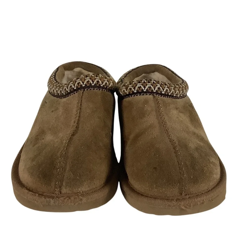 UGG Tasman Suede Slippers‎ Chestnut Brown Kids Size 13 1019066K